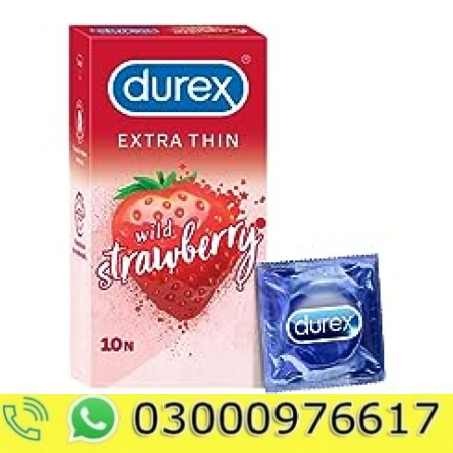 Durex Extra Thin Wild Strawberry Condom